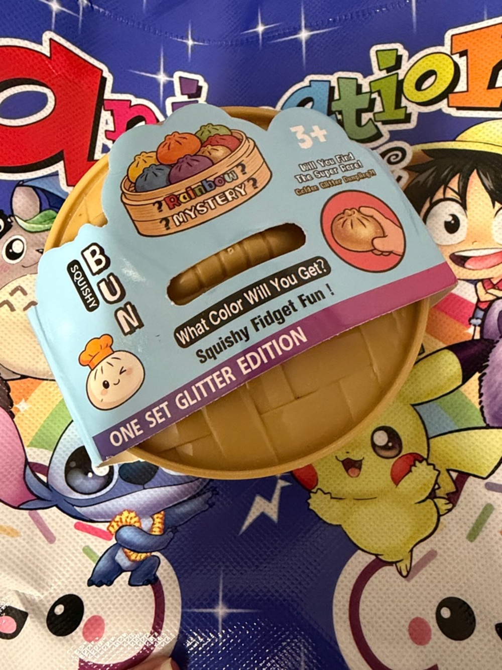 NWT unsealed Glitter Edition Squishy Bun Kids Toy - Silver